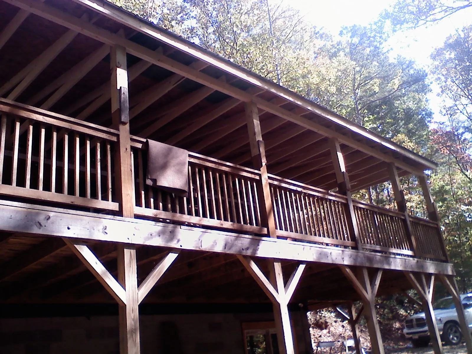 Timber framing under a new elevated porch and deck — Roof Leak Repair in Whitwell by Roofing Brothers